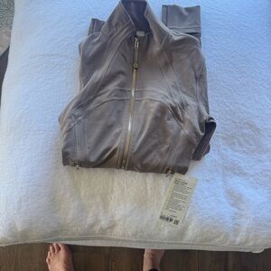 lululemon athletica Taupe Leather Jacket